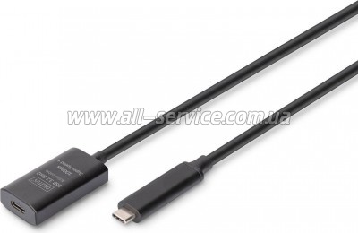 ���� ������ USB-� to USB-C 5.0m M/F USB3.2 Gen2 Active 10G Digitus (DA-73112)