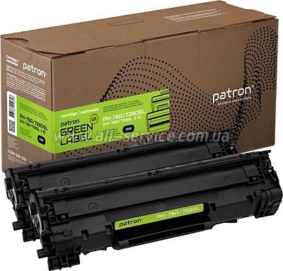 Картридж Patron Green Label HP LJ CE278A / Canon 728 DUAL PACK (PN-78A/728DGL) Картридж Patron Green Label HP LJ CE278A / Canon 728 DUAL PACK (PN-78A/728DGL)