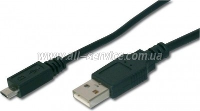 ���� ������ USB 2.0 AM to Micro 5P 1.8m Digitus (AK-300127-018-S)