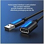 ���� ������ USB 2.0 AM/AF 2.0m black Vention (CBHBH)