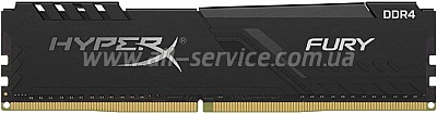  Kingston HyperX 8 GB 2x4GB DDR4 3200 MHz Fury Black (HX432C16FB3K2/8)