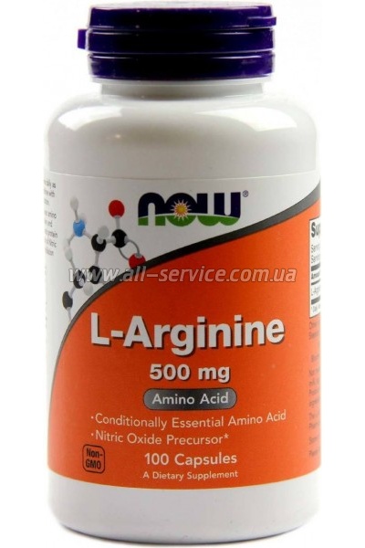  Now Foods L-, L-Arginine, 500 , 100  (NOW-00030)