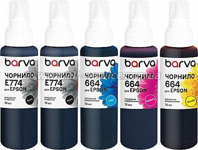 �������� ������� Barva Epson 774/ Epson 664 5x70�� special pigmented 2xBK+C/M/Y (E774-070-MP)