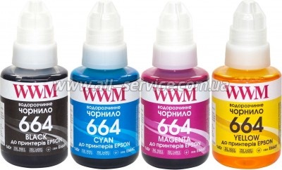   WWM 664 Epson L110/ L210/ L300 4140 B/C/M/Y (E664SET4)