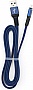 ���� ������ USB 2.0 AM to Micro 5P 1m flat nylon blue Vinga (VCPDCMFNB1B)