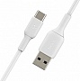 ���� ������ USB 2.0 AM to USB-C 2.0m PVC white Belkin (CAB001BT2MWH)