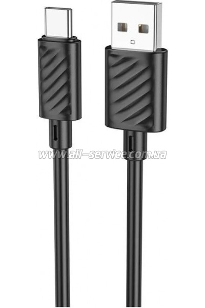 ���� ������ USB 2.0 AM to USB-C 1.0m X88 Gratified black HOCO (6931474783349)