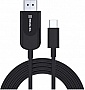 ���� ������ USB 2.0 AM to USB-C 2.0m Fabric Premiumblack REAL-EL (EL123500047)