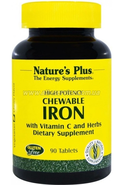  Natures Plus    , Chewable Iron, 90   (NAP-03421)