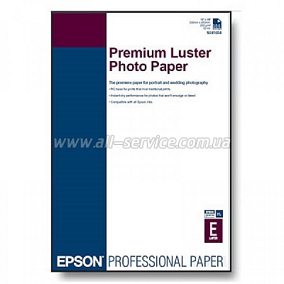  Epson A2 Premium Luster Photo Paper, 25. (C13S042123)