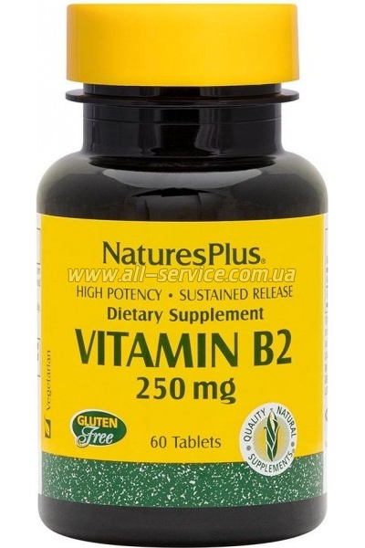 Витамин Natures Plus Рибофлавин, Витамин B-2, 250 Мг, 60 Таблеток (NAP-01635) Витамин Natures Plus Рибофлавин, Витамин B-2, 250 Мг, 60 Таблеток (NAP-01635)