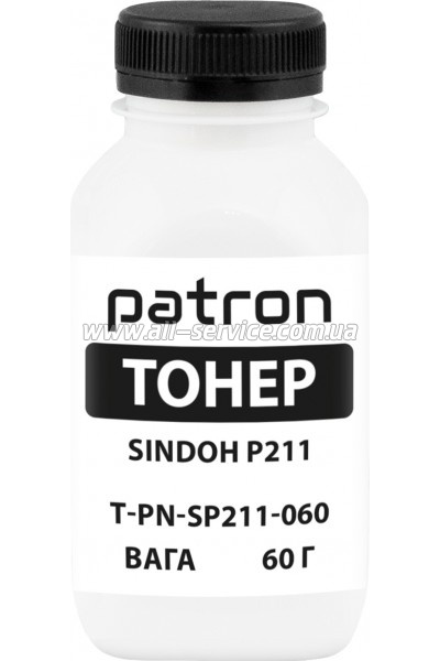 Тонер Patron Sindoh P211 бутль 60г Black (PN-SP211-060) Тонер Patron Sindoh P211 бутль 60г Black (PN-SP211-060)