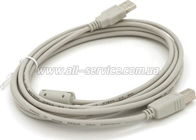 ������ ��� �������� USB 2.0 AM/BM 3.0m ferrite white Voltronic (YT-AM/BM-3.0W)