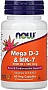  Now Foods  D-3 & MK-7, 5000  / 180 , 60  (NOW-00384)