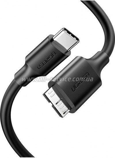 ���� ������ USB-C 3.1 to Micro USB 3.0 1.0m 3A US312 black Ugreen (20103)