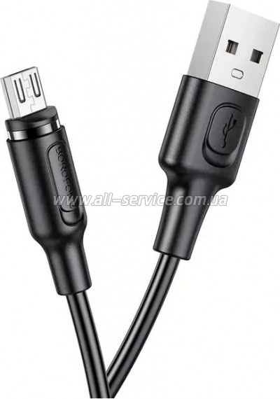 ���� ������ USB 2.0 AM to Micro 5P 1.0m 2.4A magnetic BX41 black BOROFONE (6931474738455)
