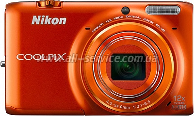   NIKON Coolpix S6500 Orange +  +   SDHC 16Gb KIT ((VNA275E1) )