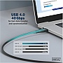 ���� ������ USB-C to USB-C 1.0m USB 4.0 Gen3 40G 240W 8K silicone black Digitus (AK-300344-010-S)