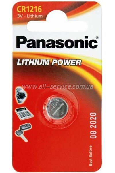  Panasonic CR 1216 BLI 1 LITHIUM (CR-1216EL/1B)