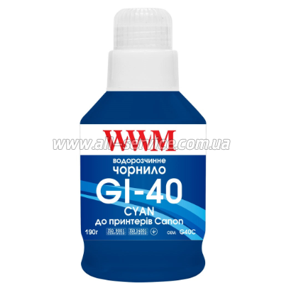  WWM GI-40 Canon GM2040/ G6040 140 Cyan (G40C)