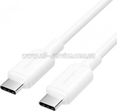 ���� ������ USB-C to USB-C 1.0m 60W white Vention (TRCWF)