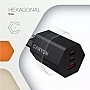 �������� ������� Canyon HEXAGON 65 GaN 65W 2xPD 1xQC EU White (CND-CHAHEX65W)
