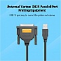 ������ ��� �������� USB 2.0 to DB25 2.0m US167 black Ugreen (20224)
