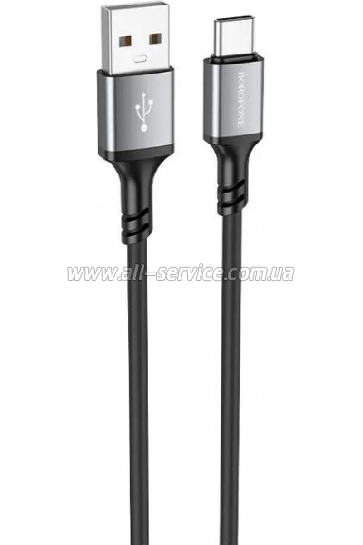���� ������ USB 2.0 AM to USB-C 1.0m 3A black BOROFONE (6974443386417)