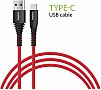 ���� ������ USB 2.0 AM to USB-C 1.2m Red Intaleo (1283126559464)