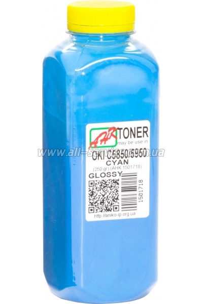 Тонер АНК OKI C5850/ 5950 бутль 250г Cyan (1501718) Тонер АНК OKI C5850/ 5950 бутль 250г Cyan (1501718)