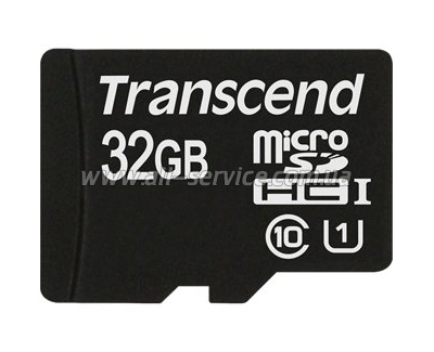   32GB TRANSCEND microSDHC Class 10 UHS-I Premium + SD  (TS32GUSDU1)