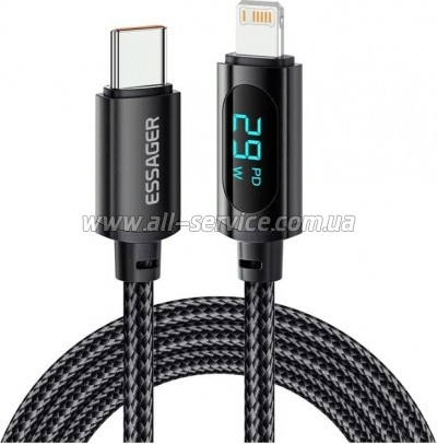 ���� ������ USB-C to Lightning 1.0m 29W LED black Essager (EXCTL-XY01-P)