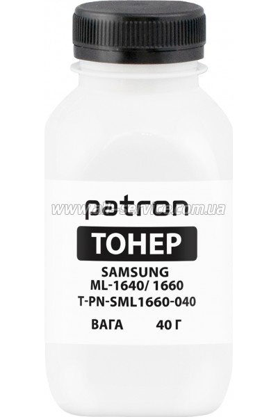 Тонер Patron Samsung ML-1640/ ML-1660 бутль 40г Black (PN-SML1660-040) Тонер Patron Samsung ML-1640/ ML-1660 бутль 40г Black (PN-SML1660-040)
