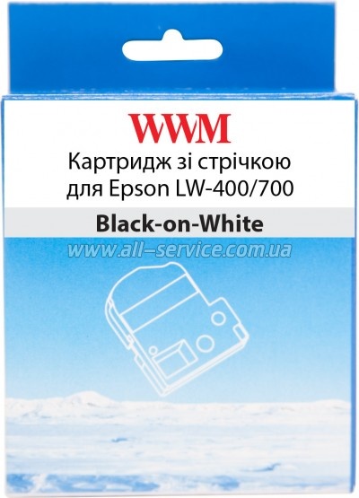 �������� WWM ��� Epson LW-400/ 700 9mm � 8m Black-on-White (WWM-SS9K)
