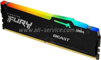     DDR5 32GB 5200 MHz Beast RGB EXPO Black Kingston Fury (ex.HyperX) (KF552C40BB2A-32)