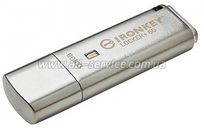  Kingston 128GB IronKey Locker Plus 50 AES Encrypted USB 3.2 (IKLP50/128GB)