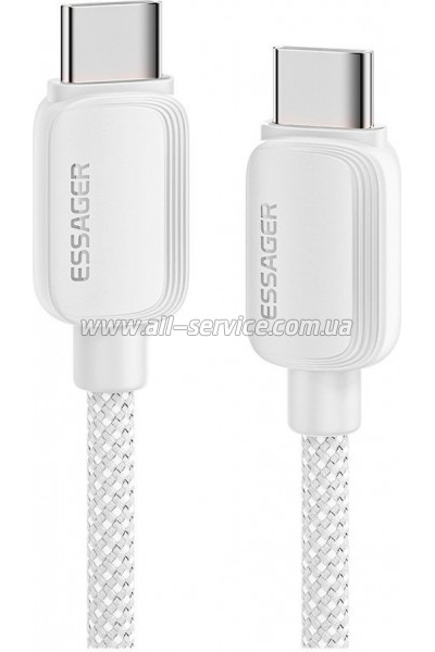 ���� ������ USB-C to USB-C 1.0m 100W white Essager (EXCTT1-WL02-P)