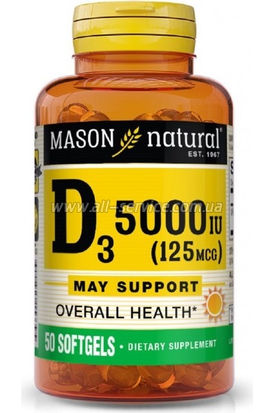  Mason Natural  D3 5000 , Vitamin D3, 50   (MAV15339)