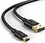 ���� ������ USB 2.0 AM to Mini 5P 3.0m 2A PVC black Ugreen (UGR-10386)