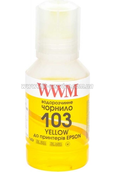  WWM Epson 103 Epson L3100/ 3110/ 3150 140 Yellow (E103Y)