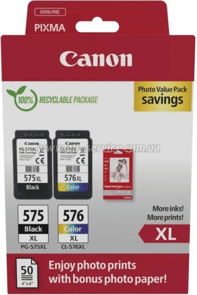 Картридж Canon PG-575XL Black/ CL-576XL Color Canon PIXMA TS3550i/ TS3551i/ TR4750i/ TR4751i Multipack (5437C006) Картридж Canon PG-575XL Black/ CL-576XL Color Canon PIXMA TS3550i/ TS3551i/ TR4750i/ TR4751i Multipack (5437C006)