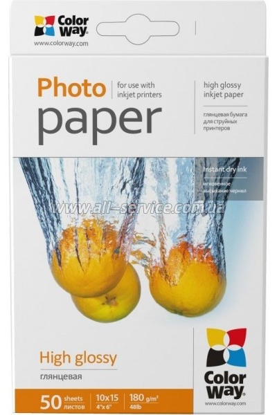  ColorWay glossy 180/ 10x15 50 (PG1800504R)