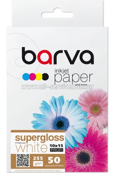 ���������� Barva Profi SuperGlossy 255�/� 10x15 50� (IP-R255-264)