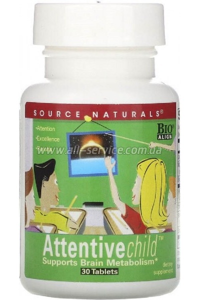 -  Source Naturals   , Attentive Child, 30  (SN1945)