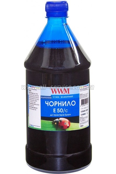  WWM  Epson Stylus Photo R200 /R340 /RX620 1000 Cyan  (E50/C-4)