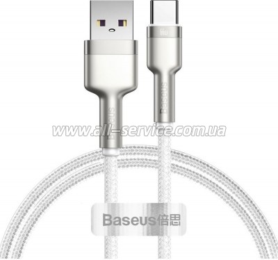 ���� ������ USB to USB-C 1.0m 6A 66W white Baseus (CAKF000102)