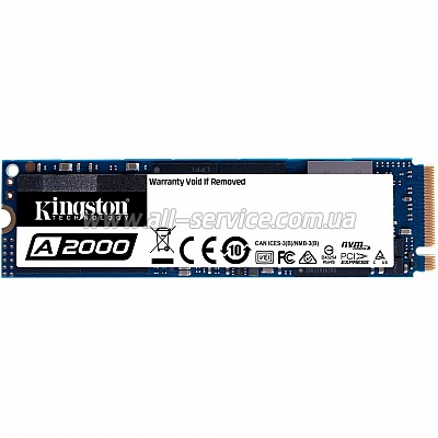 SSD  Kingston KC2000 1TB NVMe M.2 2280 PCIe 3.0 x4 3D NAND TLC (SKC2000M8/1000G)