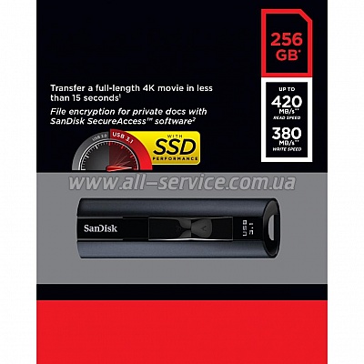  256GB SanDisk USB 3.1 Extreme Pro (SDCZ880-256G-G46)