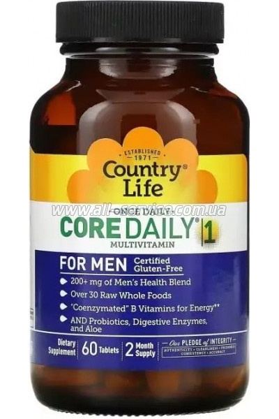  Country Life   , Core Daily-1 for Men, 60  (CLF-08190)