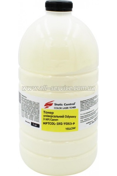 Тонер SCC Universal Odyssey 3 HP/ Canon бутль 1кг yellow (MPTCOL-1KG-YOS3-P) Тонер SCC Universal Odyssey 3 HP/ Canon бутль 1кг yellow (MPTCOL-1KG-YOS3-P)
